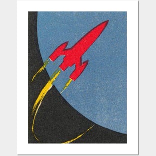 Vintage Soviet Spaceship Illustration //// Minimal Graphic Design Posters and Art